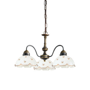 Luster NONNA, Altmessing, Streublumen Gold