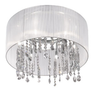 Luster PARALUME, KOLARZ Pure, Organza Stoff, Chrom