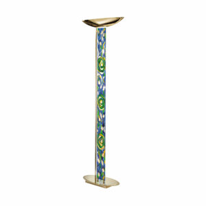 Bodenleuchte DELPHI, Gold 24K, Aqua Blue