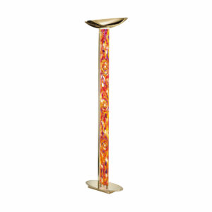 Bodenleuchte DELPHI, Gold 24K, Aqua Red
