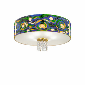 Deckenleuchte EMOZIONE, KOLARZ Pure, Gold 24K, Aqua Blue
