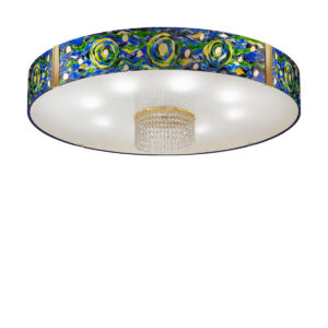 Deckenleuchte EMOZIONE, KOLARZ Pure, Gold 24K, Aqua Blue