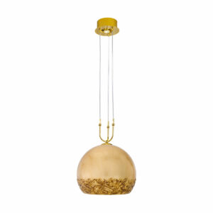 Hängeleuchte LUNA, Gold 24K, Liberta Gold/Weiß