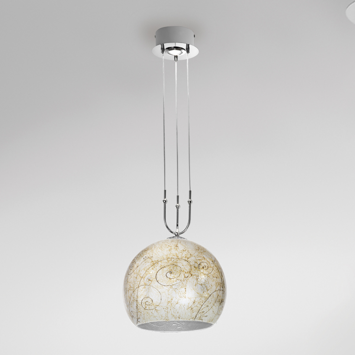 Hängeleuchte LUNA, Chrom, Medici Silber – Bild 3
