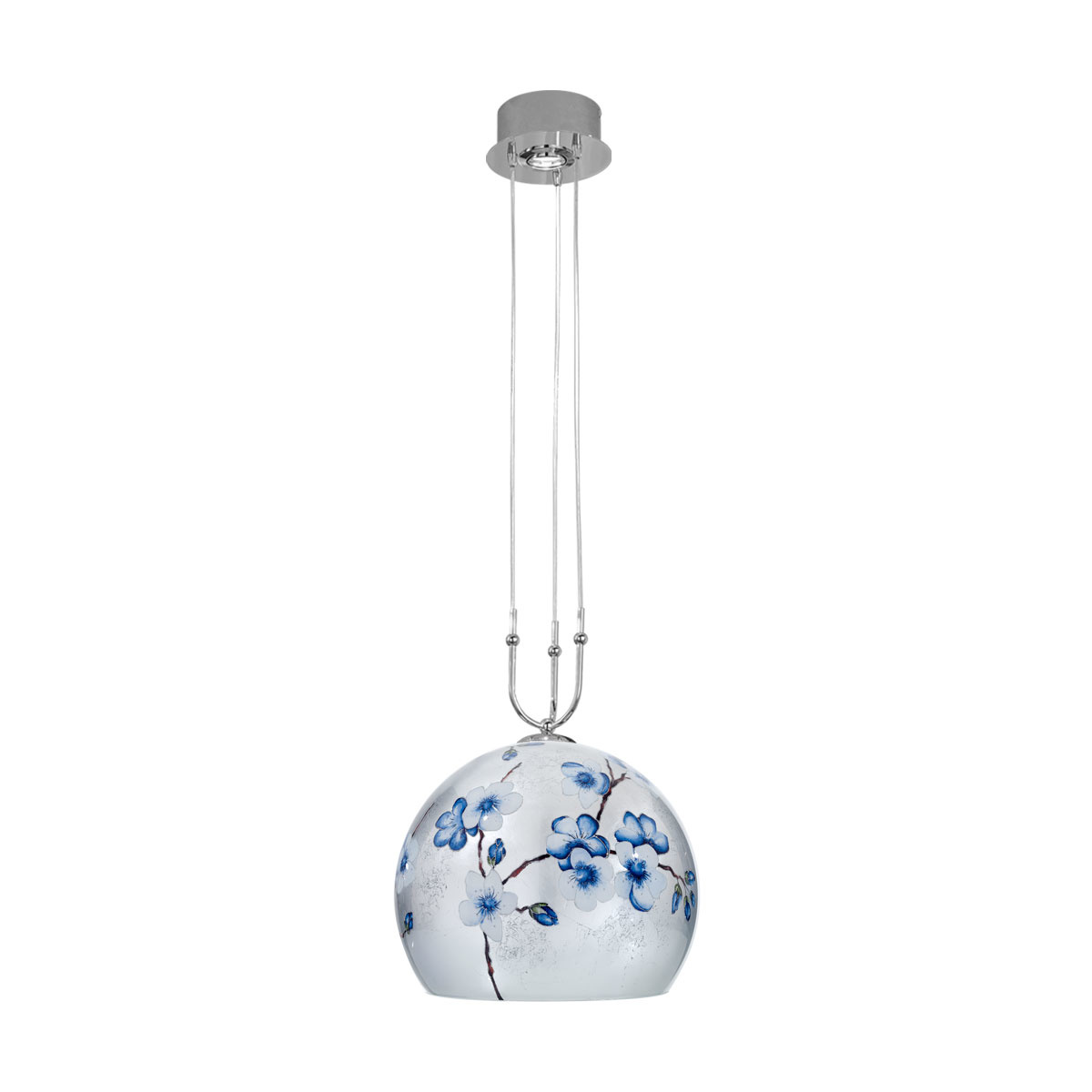 Hängeleuchte LUNA, Chrom, Primavera Silber