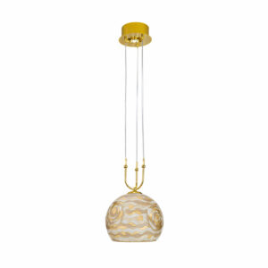 Hängeleuchte LUNA, Gold 24K, Aqua Champagne