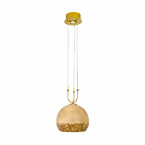 Hängeleuchte LUNA, Gold 24K, Liberta Gold/Weiß
