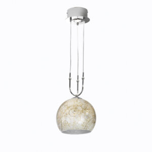 Hängeleuchte LUNA, Chrom, Medici Silber