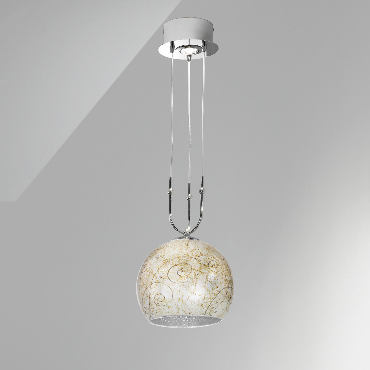 Hängeleuchte LUNA, Chrom, Medici Silber – Bild 2