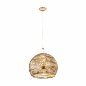 Hängeleuchte LUNA, Gold 24K, Aqua Champagne