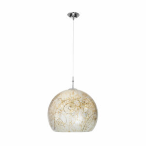 Hängeleuchte LUNA, Chrom, Medici Silber