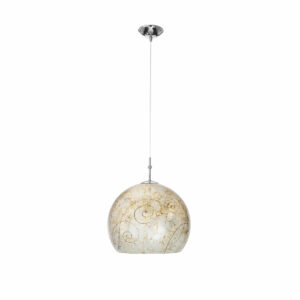 Hängeleuchte LUNA, Chrom, Medici Silber