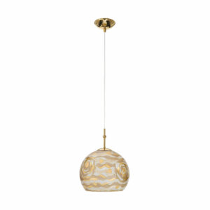 Hängeleuchte LUNA, Gold 24K, Aqua Champagne