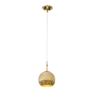 Hängeleuchte LUNA, Gold 24K, Liberta Gold/Weiß