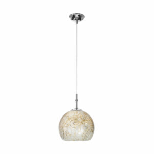 Hängeleuchte LUNA, Chrom, Medici Silber