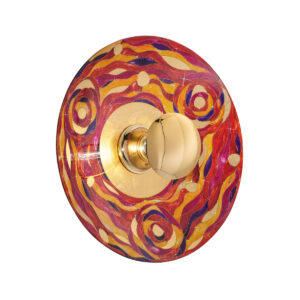 Wandleuchte LUNA, Gold 24K, Aqua Red