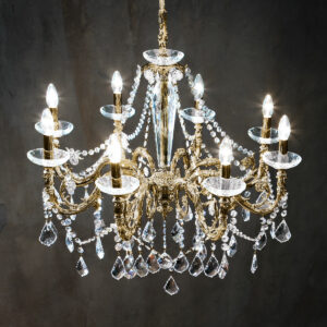 Luster CONTARINI CRYSTAL, KOLARZ Pure, Altmessing