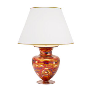 Tischleuchte ANFORA, Gold 24K, Aqua Red