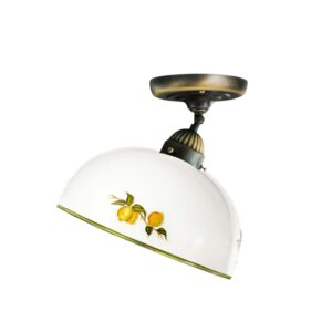 Deckenleuchte NONNA, Altmessing, Limoncelli, Glatter Rand D 30 cm