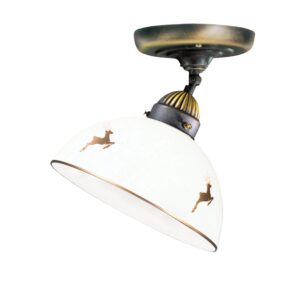 Deckenleuchte NONNA, Altmessing, Hirsch Gold D 20 cm