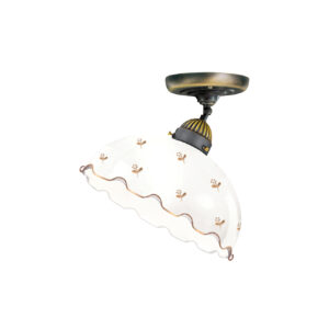 Deckenleuchte NONNA, Altmessing, Streublumen Gold D 30 cm
