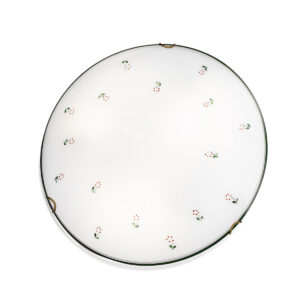 Deckenleuchte NONNA, Altmessing, Streublumen Rosa D 30 cm