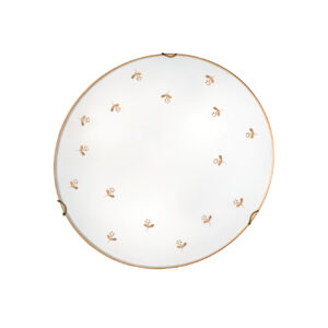 Deckenleuchte NONNA, Altmessing, Streublumen Gold D 40 cm