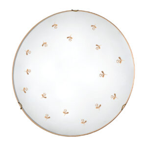 Deckenleuchte NONNA, Altmessing, Streublumen Gold D 50 cm