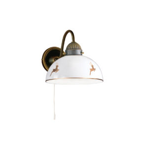 Wandleuchte NONNA, Altmessing, Hirsch Gold