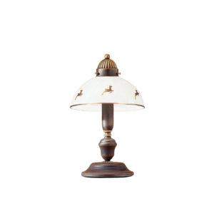 Tischleuchte NONNA, Altmessing, Hirsch Gold D 20 cm