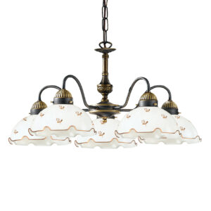 Luster NONNA, Altmessing, Streublumen Gold