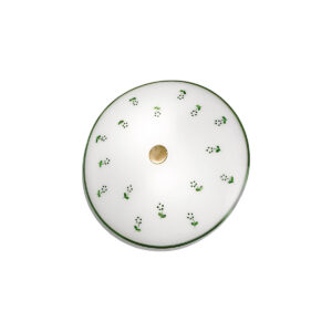 Deckenleuchte NONNA, Altmessing, Streublumen Grün D 32 cm
