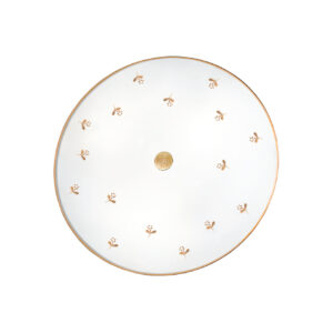 Deckenleuchte NONNA, Altmessing, Streublumen Gold D 42 cm