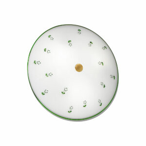 Deckenleuchte NONNA, Altmessing, Streublumen Grün D 42 cm