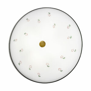 Deckenleuchte NONNA, Altmessing, Streublumen Rosa D 54 cm