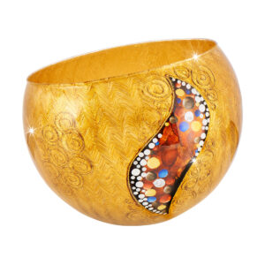 Schale schräg, KISS gold, Dm 25, Höhe 19