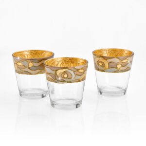 Teelichterset 3 teilig Aqua champagne