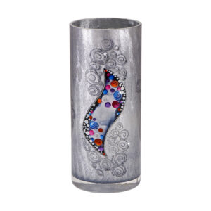 Vase KISS Silber Dekor