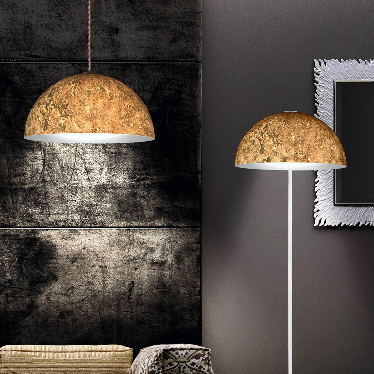 Hängeleuchte CULT, Corten, Vintage Gold – Bild 2