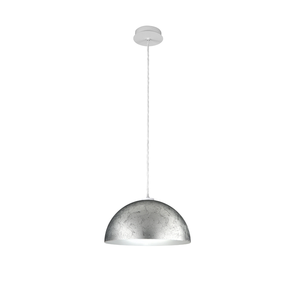 Hängeleuchte CULT, Weiß, Vintage Silber
