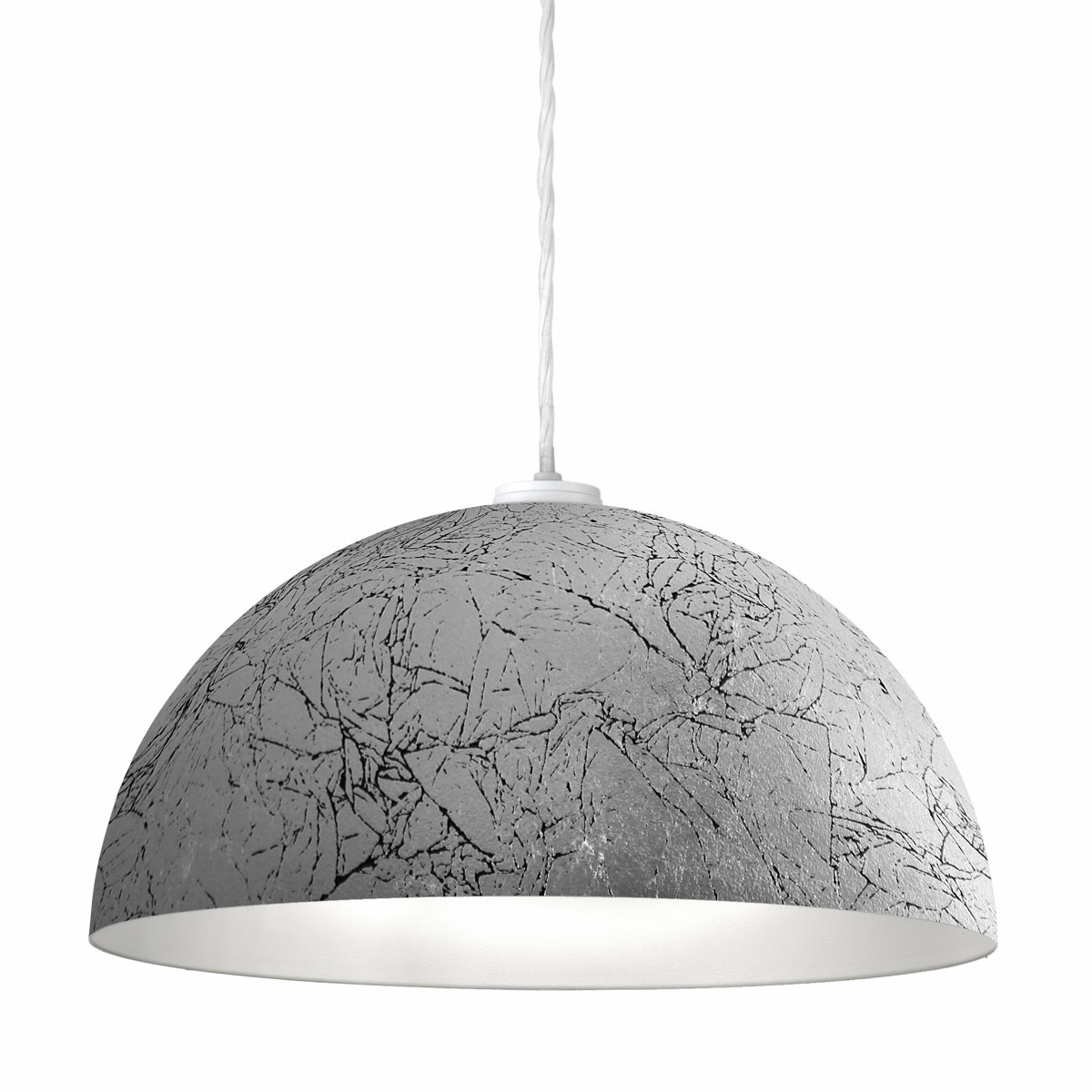 Hängeleuchte CULT, Weiß, Vintage Silber – Bild 3