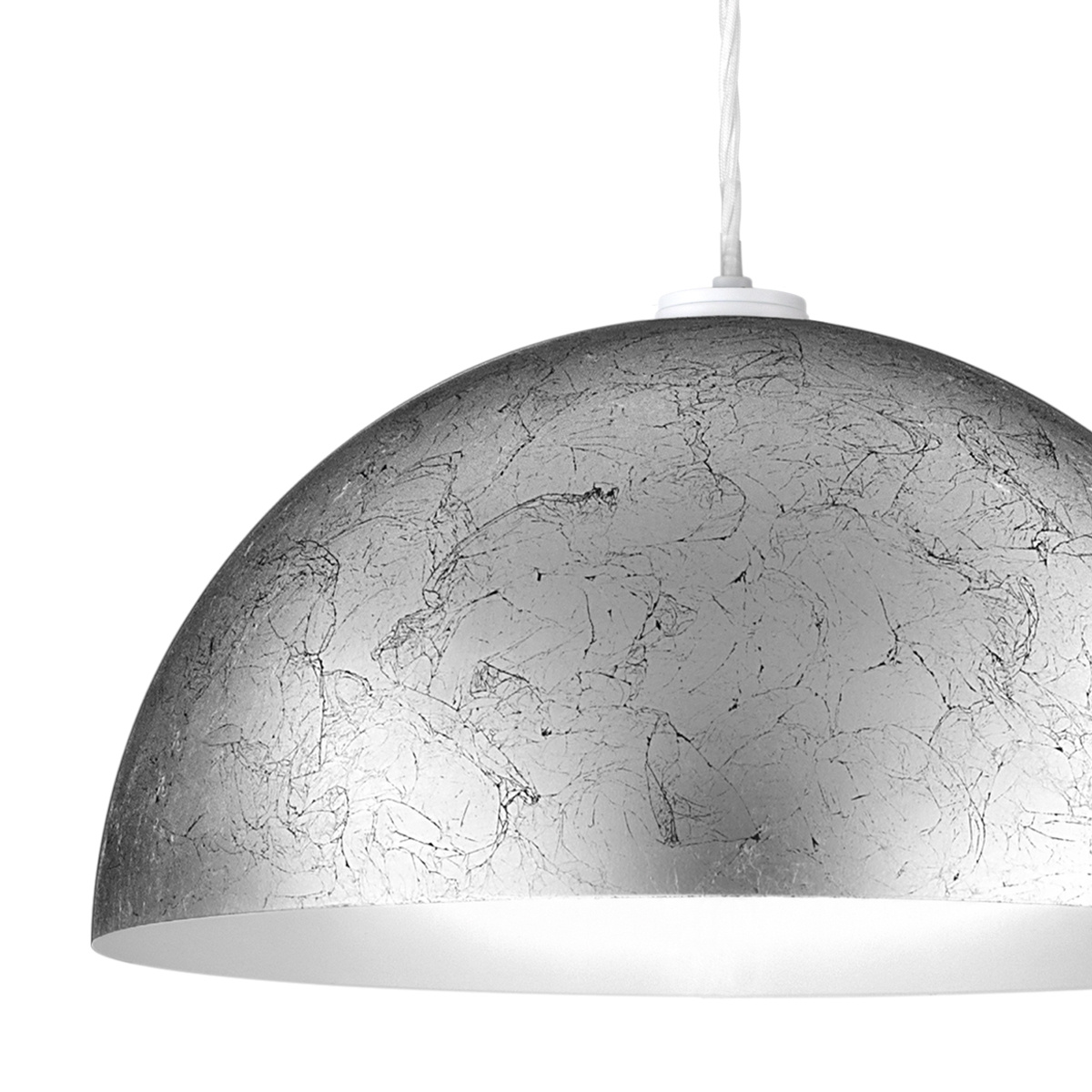 Hängeleuchte CULT, Weiß, Vintage Silber – Bild 4
