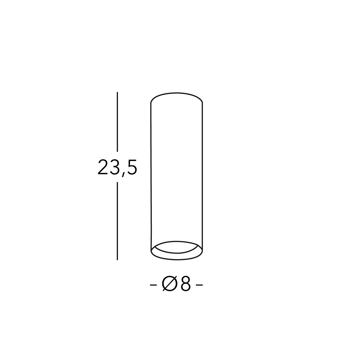 Deckenleuchte TUBE, Schwarz, Schwarz – Bild 5