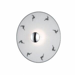 WL NONNA D62cm, Hirsch grau, chrom Refl.